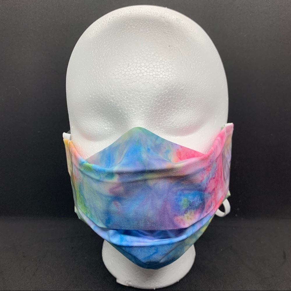 2/$20 Face Mask 3 Layer Nose Bridge Tie Dye